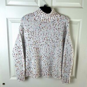 Speckled Knit Turtleneck Sweater